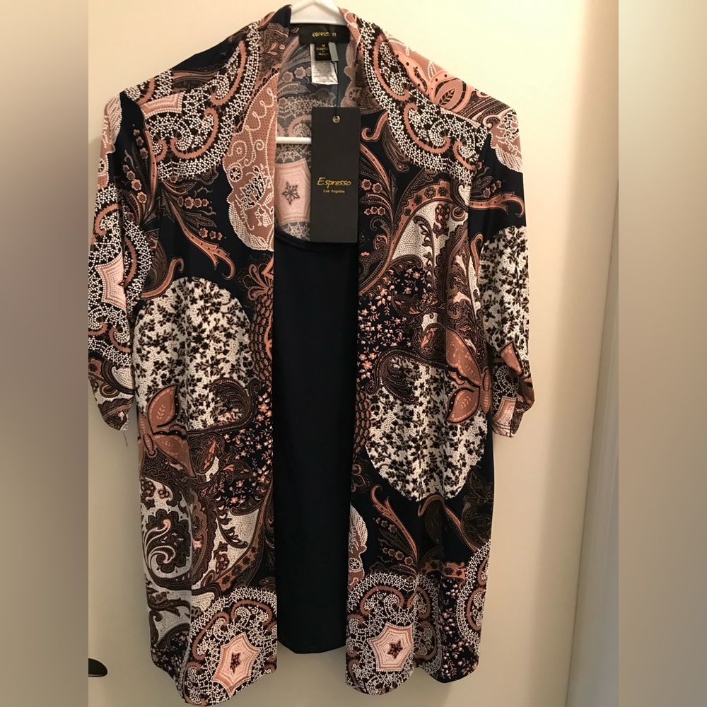 Espresso Blouse with attached Cami